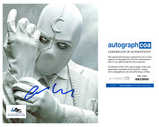 OSCAR ISAAC AUTOGRAPH SIGNED 8X10 PHOTO MOON KNIGHT MARVEL ACOA