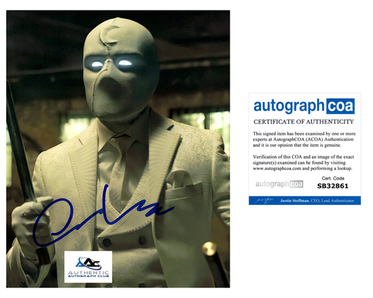 OSCAR ISAAC AUTOGRAPH SIGNED 8X10 PHOTO MOON KNIGHT MARVEL ACOA