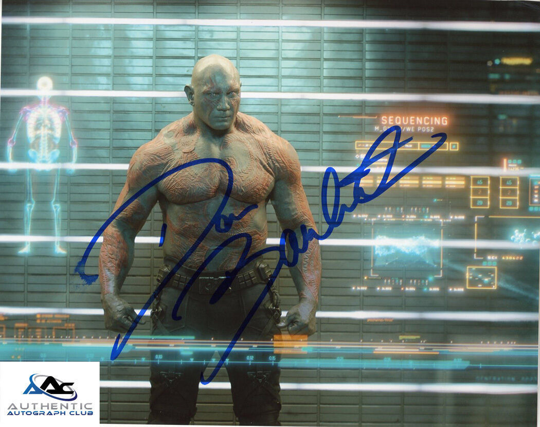 DAVE BAUTISTA AUTOGRAPH SIGNED 8x10 PHOTO DRAX GUARDIANS OF THE GALAXY VOL.2 COA