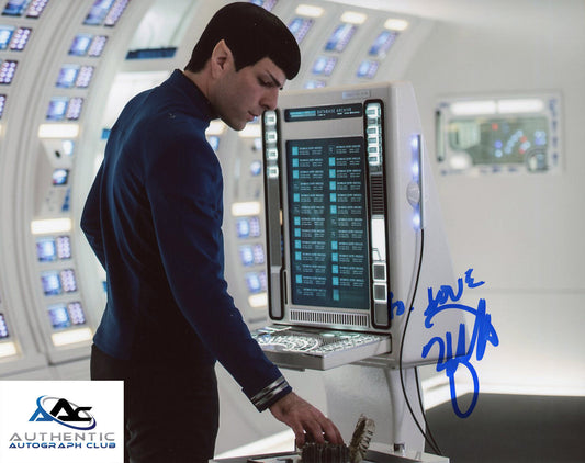 ZACHARY QUINTO AUTOGRAPH SIGNED 8x10 PHOTO STAR TREK BEYOND COA