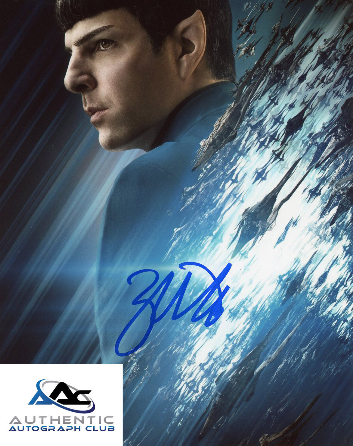 ZACHARY QUINTO AUTOGRAPH SIGNED 8x10 PHOTO STAR TREK BEYOND COA