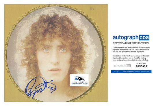 ROGER DALTREY THE WHO AUTOGRAPH SIGNED DALTREY VINYL LP RECORD ALBUM ACOA