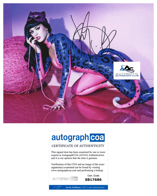 KATY PERRY AUTOGRAPH SIGNED 8X10 PHOTO SINGER ACOA COA