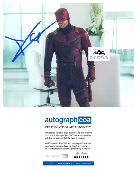 CHARLIE COX AUTOGRAPH SIGNED 8X10 PHOTO DAREDEVIL MATT MURDOCK ACOA