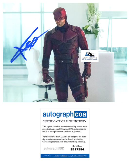 CHARLIE COX AUTOGRAPH SIGNED 8X10 PHOTO DAREDEVIL MATT MURDOCK ACOA