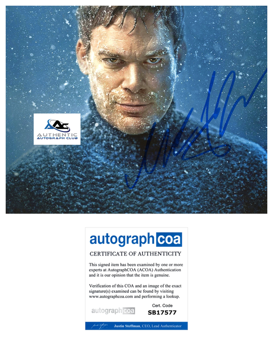 MICHAEL C HALL AUTOGRAPH SIGNED 8X10 PHOTO DEXTER ACOA