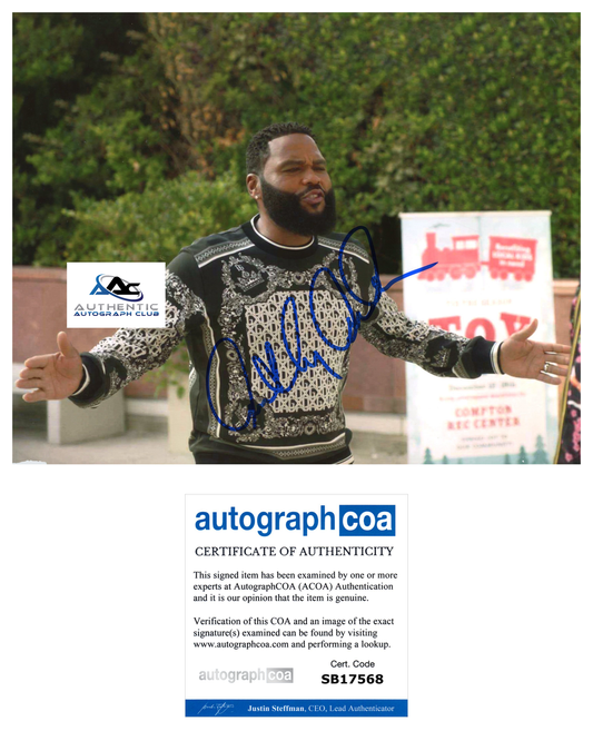 ANTHONY ANDERSON AUTOGRAPH SIGNED 8X10 PHOTO ACOA