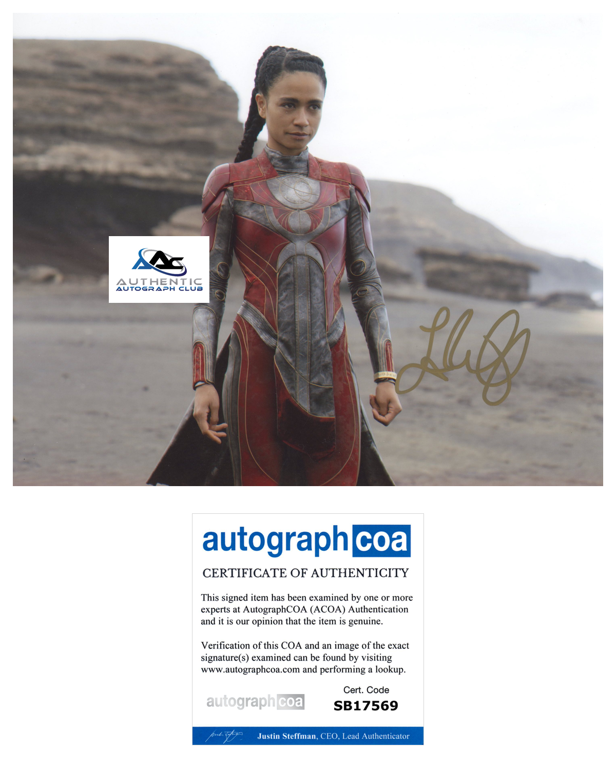 LAUREN RIDLOFF AUTOGRAPH SIGNED 8X10 PHOTO MARVEL ETERNALS MAKKARI ACOA