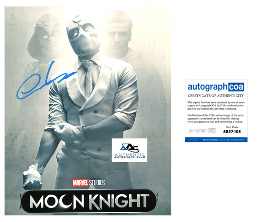 OSCAR ISAAC AUTOGRAPH SIGNED 8X10 PHOTO MOON KNIGHT MARVEL ACOA