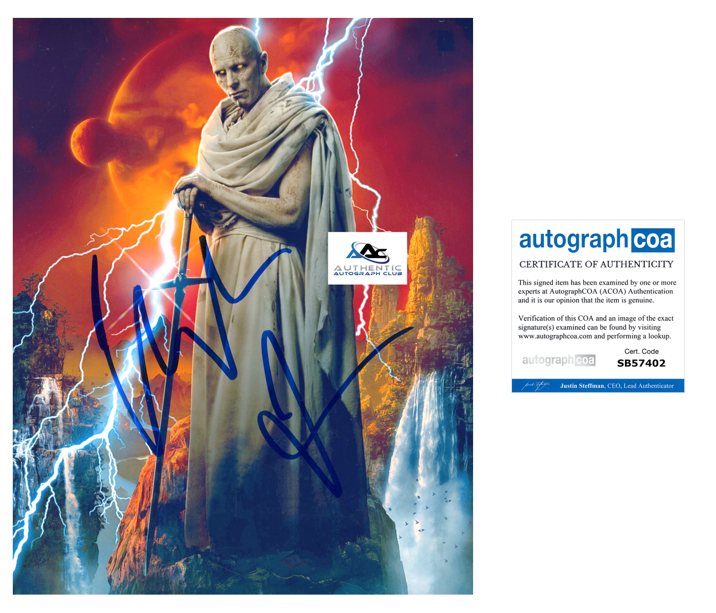 CHRISTIAN BALE AUTOGRAPH SIGNED 8x10 PHOTO MARVEL THOR LOVE AND THUNDER GORR