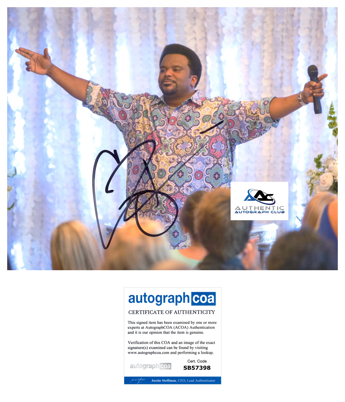 CRAIG ROBINSON AUTOGRAPH SIGNED 8x10 PHOTO ACOA