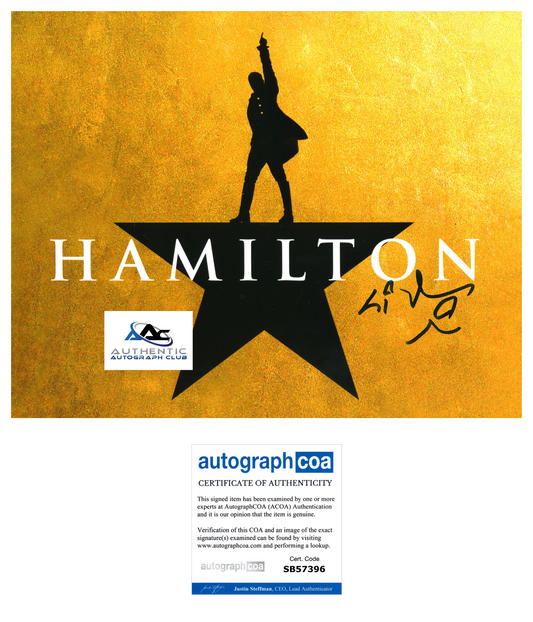 LIN MANUEL MIRANDA AUTOGRAPH SIGNED 8x10 PHOTO HAMILTON ACOA