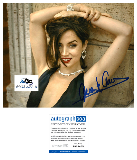 ANA DE ARMAS AUTOGRAPH SIGNED 8x10 PHOTO NO TIME TO DIE PALOMA ACOA