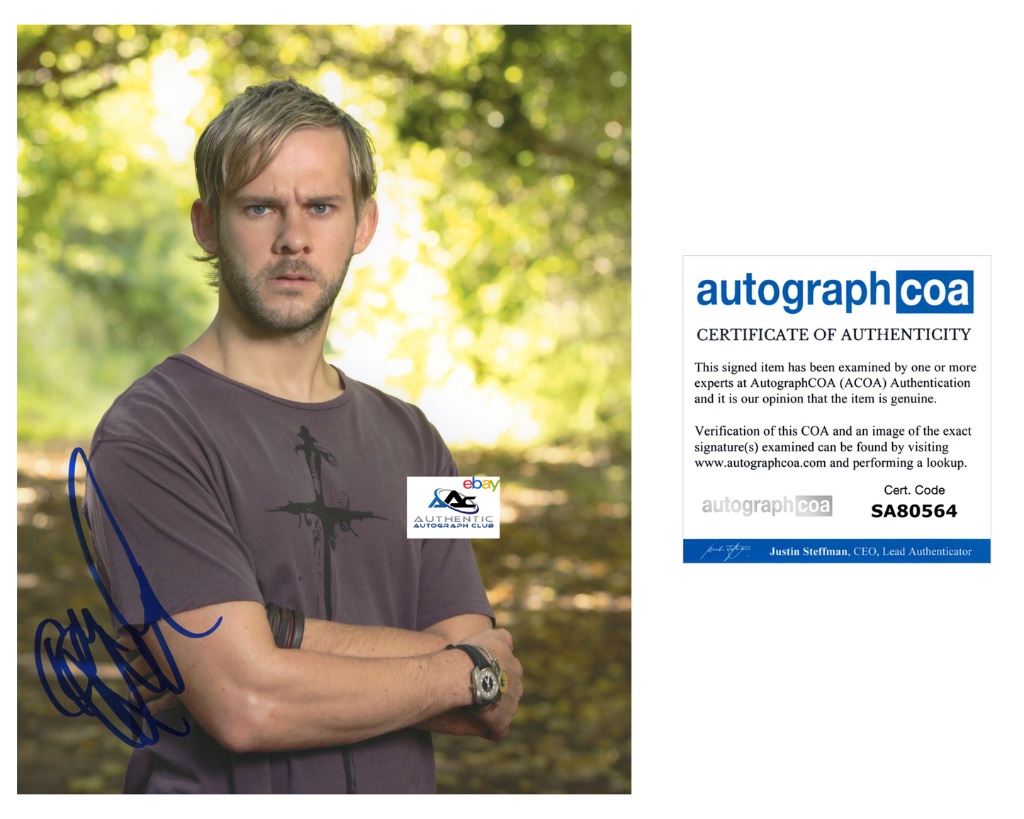 DOMINIC MONAGHAN AUTOGRAPH SIGNED 8X10 PHOTO LOST ACOA