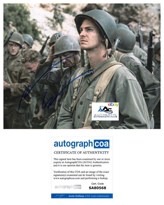 ANDREW GARFIELD AUTOGRAPH SIGNED 8X10 PHOTO HACKSAW RIDGE ACOA