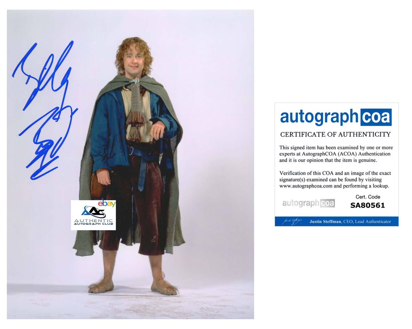 BILLY BOYD AUTOGRAPH SIGNED 8X10 PHOTO LORD OF THE RINGS PIPPIN HOBBIT ACOA