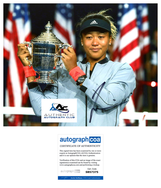 NAOMI OSAKA AUTOGRAPH SIGNED 8x10 PHOTO TENNIS CHAMP US OPEN ACOA