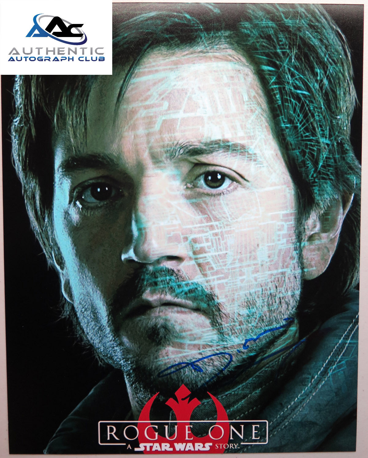 DIEGO LUNA AUTOGRAPH SIGNED 11X14 PHOTO STAR WARS ROGUE ONE CAPTAIN CASSAIN COA