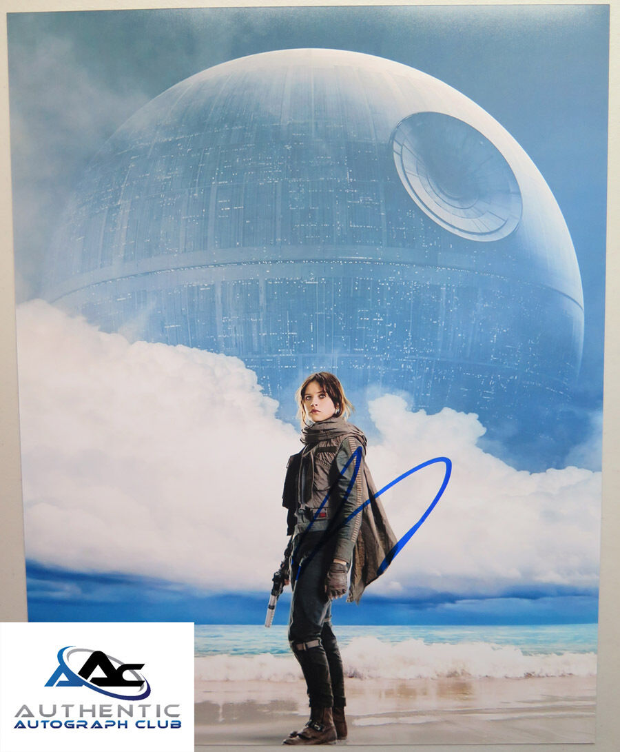 FELICITY JONES AUTOGRAPH SIGNED 11X14 PHOTO STAR WARS ROGUE ONE JYN ERSO COA