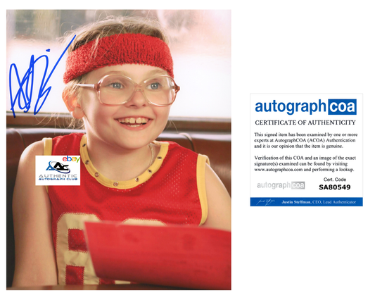 ABIGAIL BRESLIN AUTOGRAPH SIGNED 8x10 PHOTO LITTLE MISS SUNSHINE ACOA