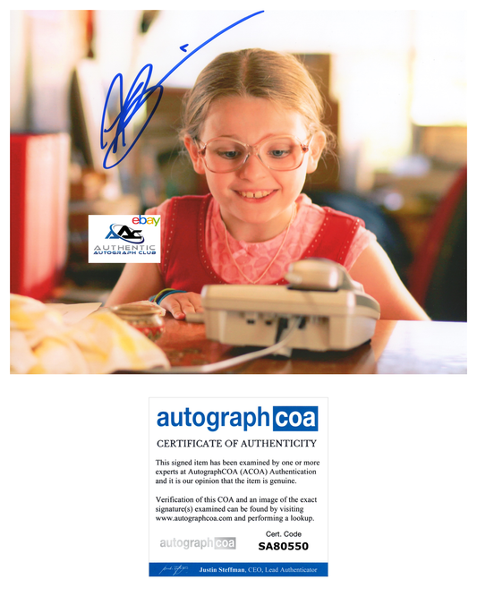 ABIGAIL BRESLIN AUTOGRAPH SIGNED 8x10 PHOTO LITTLE MISS SUNSHINE ACOA