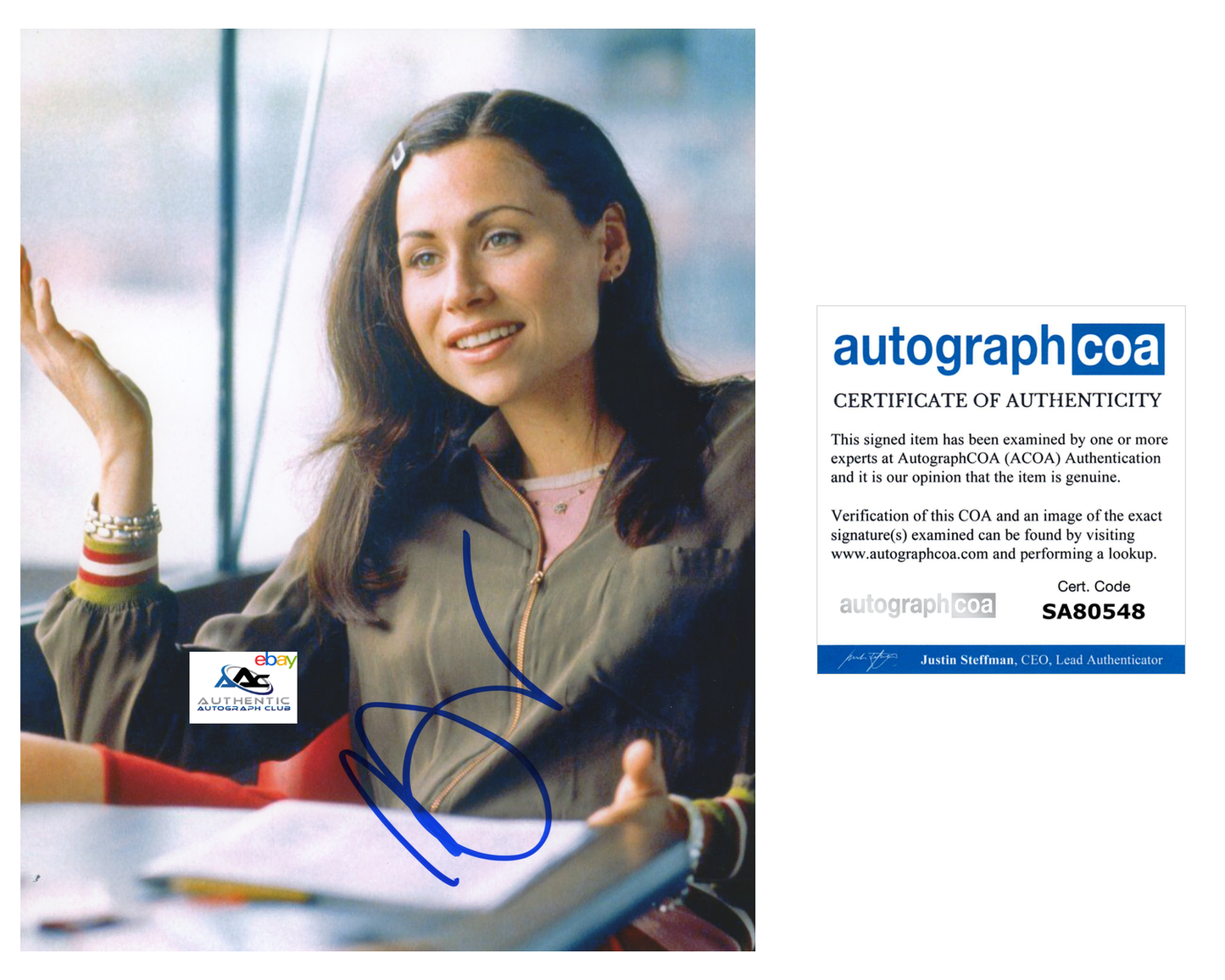 MINNIE DRIVER AUTOGRAPH SIGNED 8x10 PHOTO GOOD WILL HUNTING ACOA