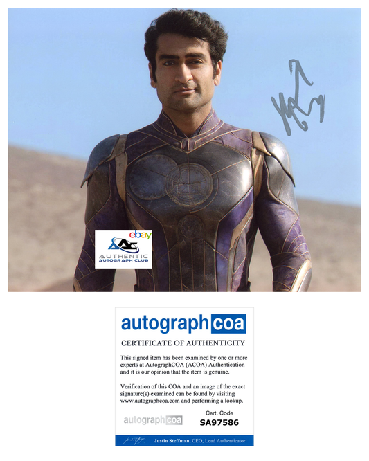 KUMAIL NANJIANI AUTOGRAPH SIGNED 8x10 PHOTO MARVEL ETERNALS ACOA COA