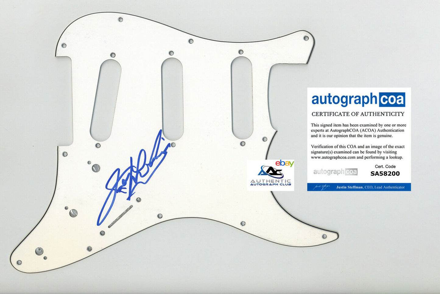 JERRY LEE LEWIS AUTOGRAPH SIGNED PICKGUARD SCRATCHPLATE GREAT BALLS OF FIRE ACOA