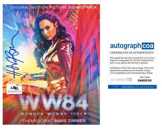 HANS ZIMMER AUTOGRAPH SIGNED 8x10 PHOTO WW84 WONDER WOMAN COMPOSER ACOA