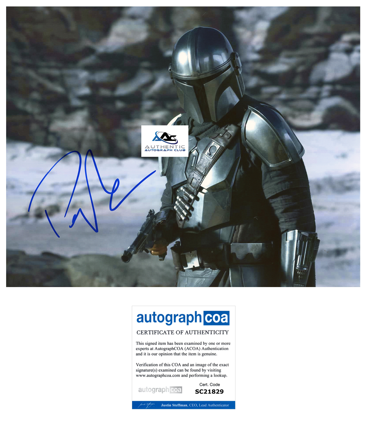 PEDRO PASCAL AUTOGRAPH SIGNED 8X10 PHOTO STAR WARS THE MANDALORIAN ACOA