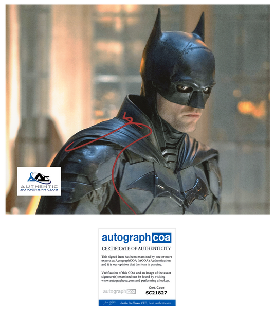 ROBERT PATTINSON AUTOGRAPH SIGNED 8X10 PHOTO THE BATMAN BATMAN DC COMICS ACOA