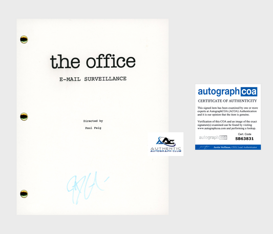 JOHN KRASINSKI AUTOGRAPH SIGNED THE OFFICE FULL SCRIPT JIM HALPERT ACOA