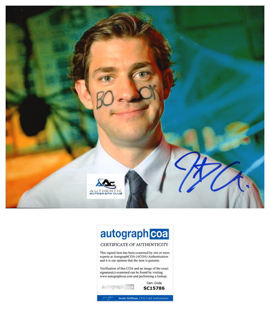 JOHN KRASINSKI AUTOGRAPH SIGNED 8x10 PHOTO THE OFFICE  JIM HALPERT ACOA