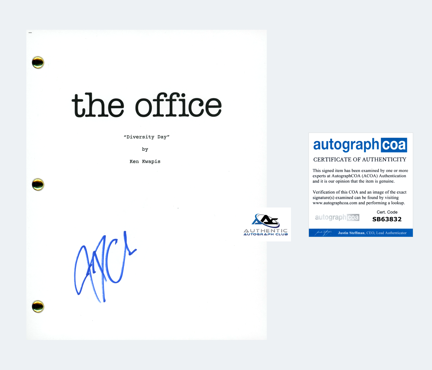 JOHN KRASINSKI AUTOGRAPH SIGNED THE OFFICE FULL SCRIPT JIM HALPERT ACOA