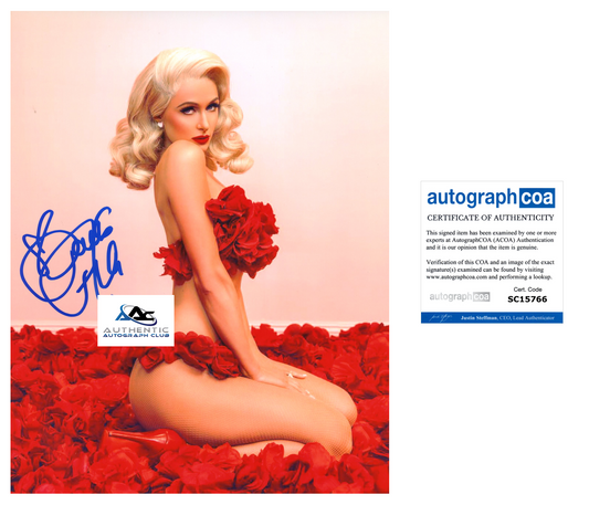 PARIS HILTON AUTOGRAPH SIGNED 8x10 PHOTO ACOA