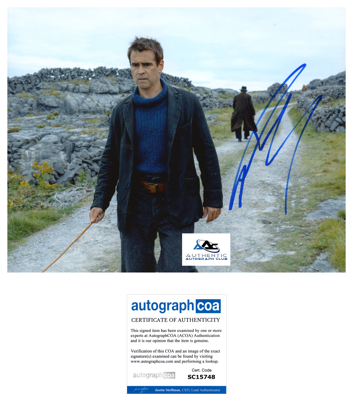 COLIN FARRELL AUTOGRAPH SIGNED 8X10 PHOTO THE BANSHEES OF INISHERIN ACOA