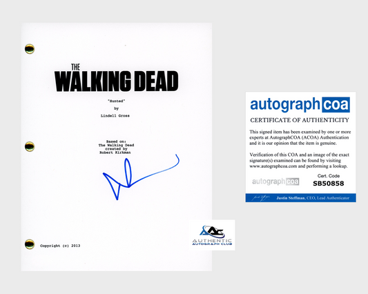 NORMAN REEDUS AUTOGRAPH SIGNED THE WALKING DEAD HUNTED FULL SCRIPT ACOA