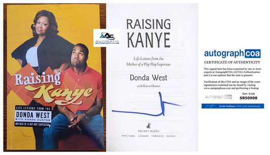 KANYE WEST AUTOGRAPH SIGNED RAISING KANYE DONDA WEST BOOK ACOA