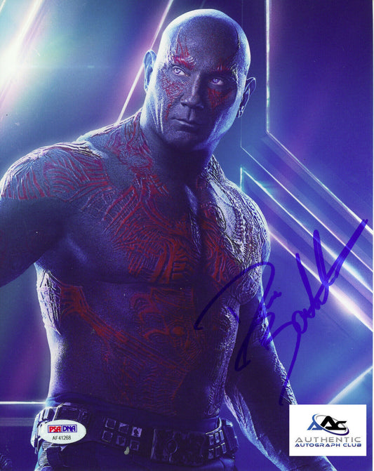 DAVE BAUTISTA AUTOGRAPH SIGNED 8X10 PHOTO DRAX INFINITY WAR GOTG COA