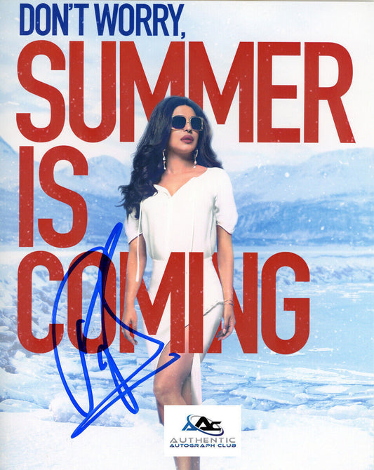 PRIYANKA CHOPRA AUTOGRAPH SIGNED 8x10 PHOTO BAYWATCH BOLLYWOOD COA