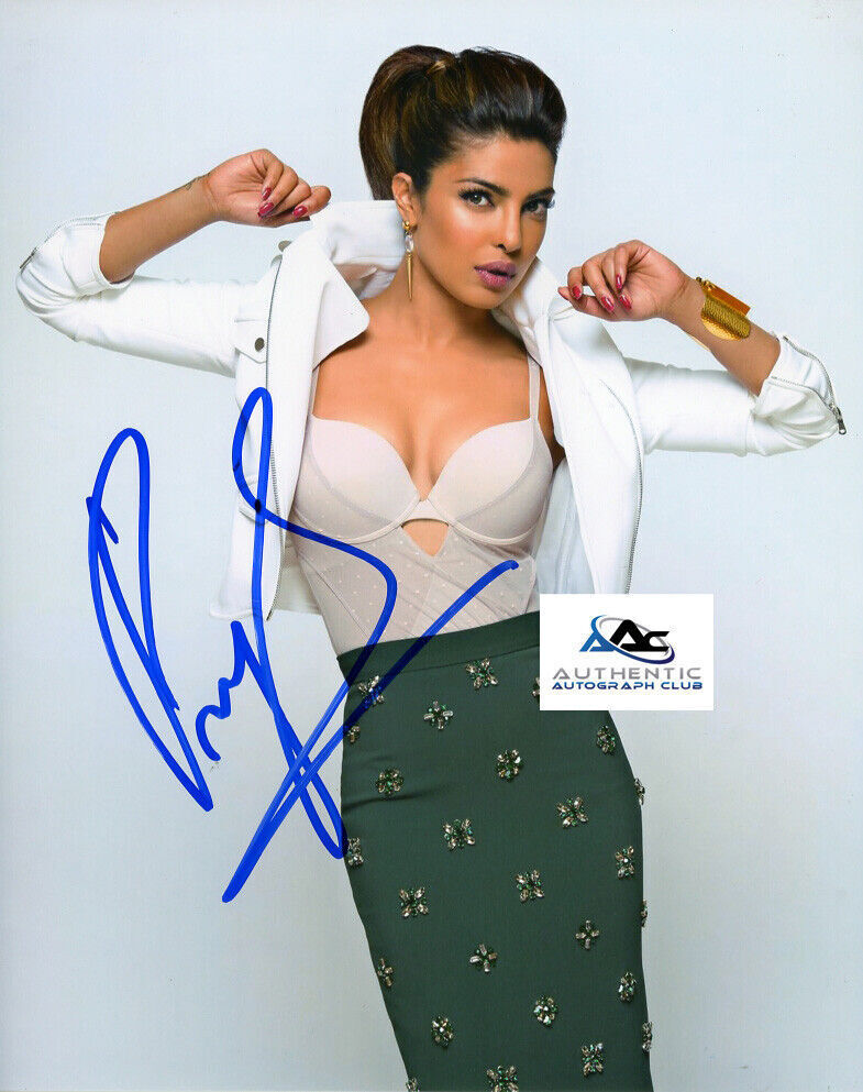 PRIYANKA CHOPRA AUTOGRAPH SIGNED 8x10 PHOTO BAYWATCH COA