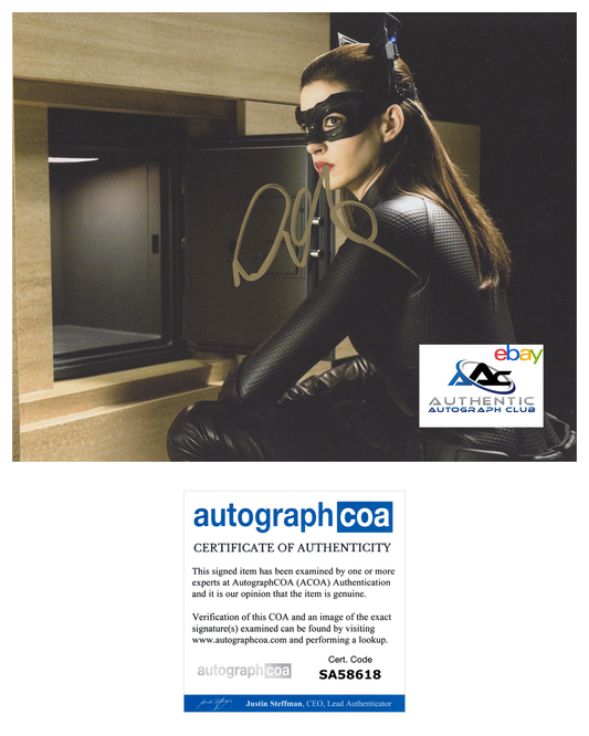 ANNE HATHAWAY AUTOGRAPH SIGNED 8X10 PHOTO OSCAR ACADEMY AWARD WIN CATWOMAN ACOA