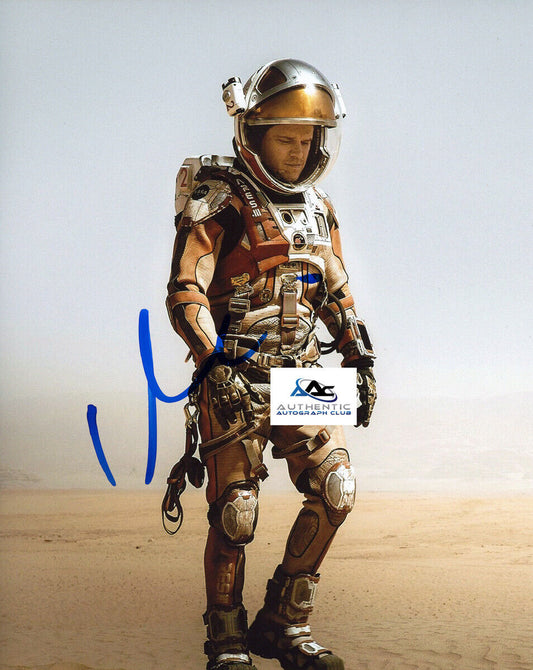 MATT DAMON AUTOGRAPH SIGNED 8x10 THE MARTIAN JASON BOURNE PHOTO COA