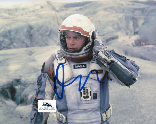 MATT DAMON AUTOGRAPH SIGNED 8x10 THE MARTIAN JASON BOURNE PHOTO COA