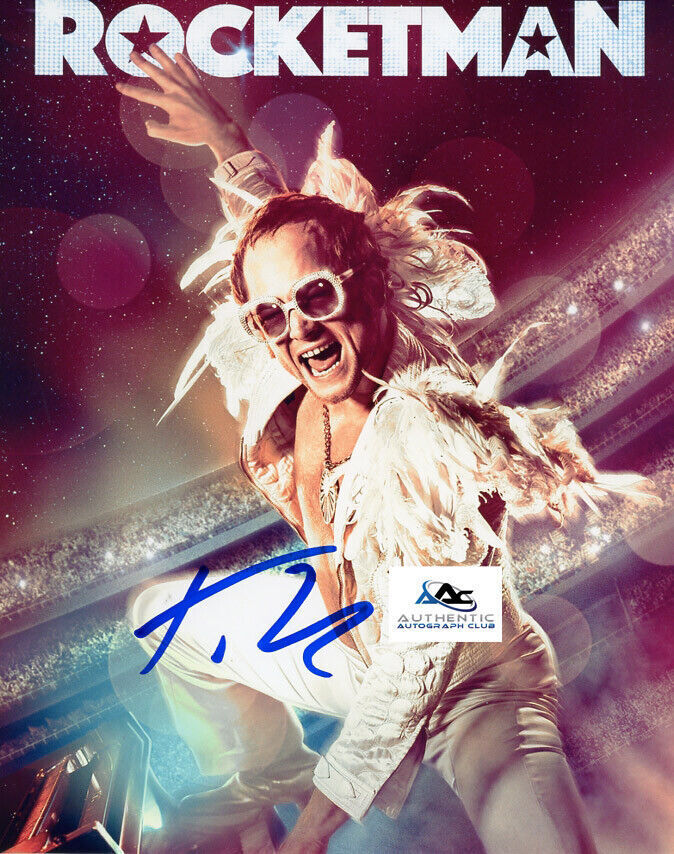 TARON EGERTON AUTOGRAPH SIGNED 8X10 PHOTO ROCKETMAN ELTON JOHN COA