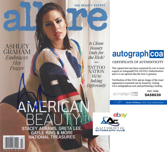 ASHLEY GRAHAM AUTOGRAPH SIGNED ALLURE ACOA