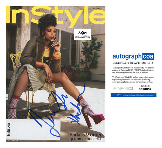 JENNIFER HUDSON AUTOGRAPH SIGNED INSTYLE MAGAZINE ACOA