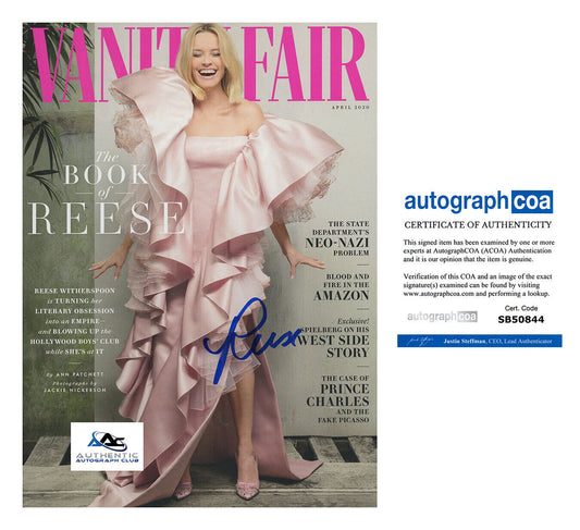 REESE WITHERSPOON AUTOGRAPH SIGNED VANITY FAIR MAGAZINE 2020 ACOA