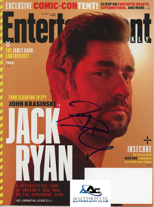 JOHN KRASINSKI AUTOGRAPH SIGNED ENTERTAINMENT WEEKLY MAGAZINE JACK RYAN COA