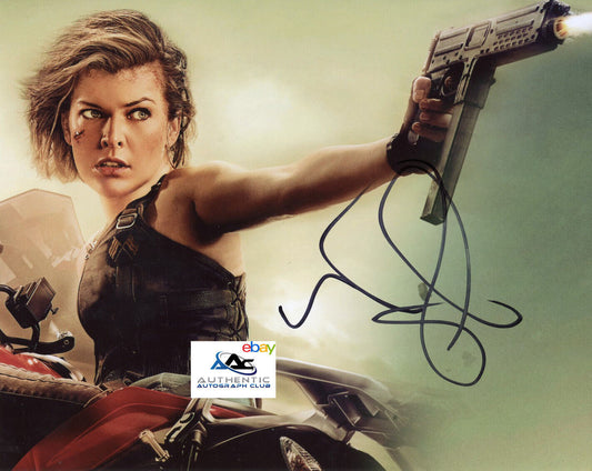 MILLA JOVOVICH AUTOGRAPH SIGNED 8x10 PHOTO RESIDENT EVIL APOCALYPSE EXTINCT COA